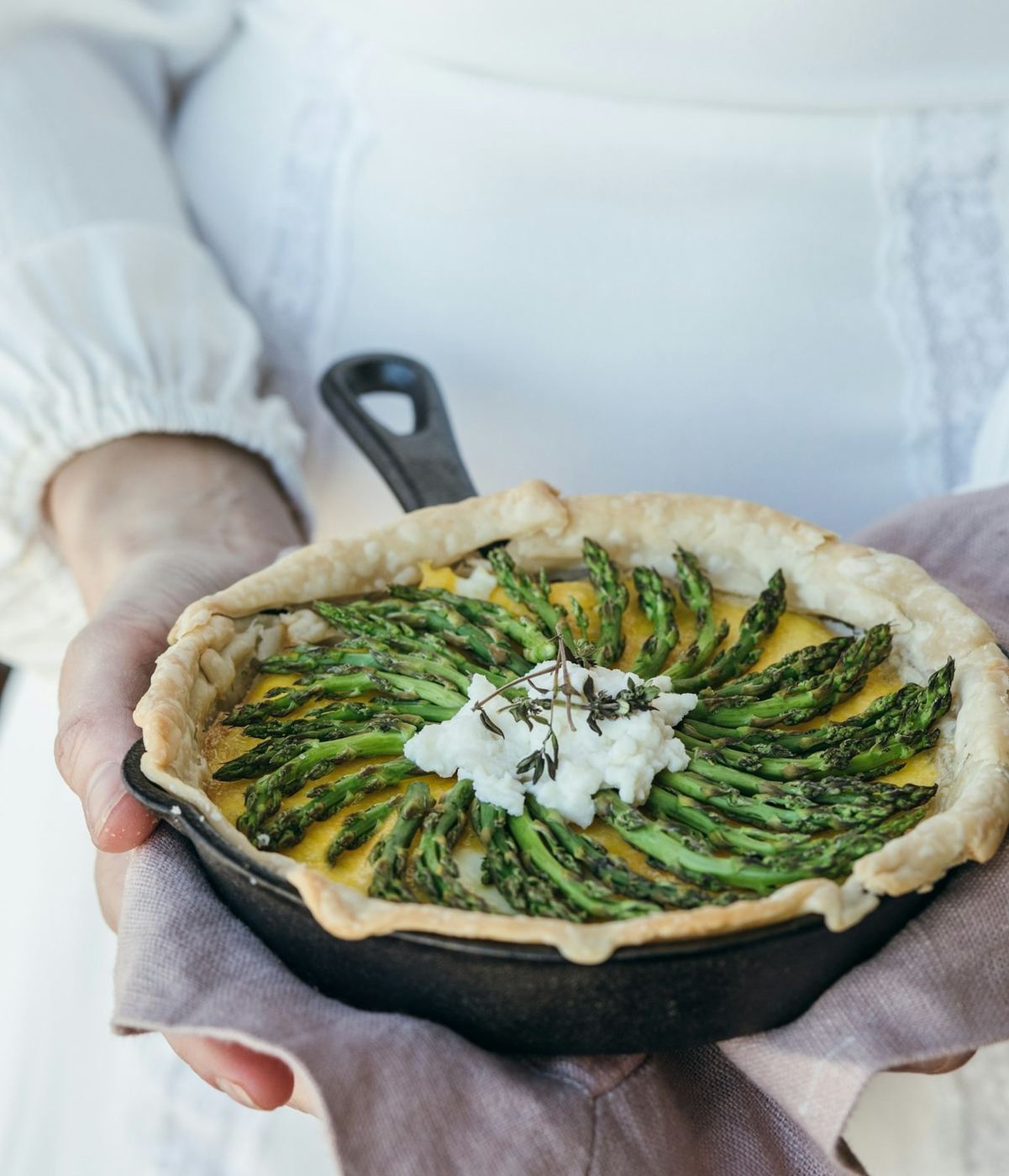 Frittata mit wildem Spargel