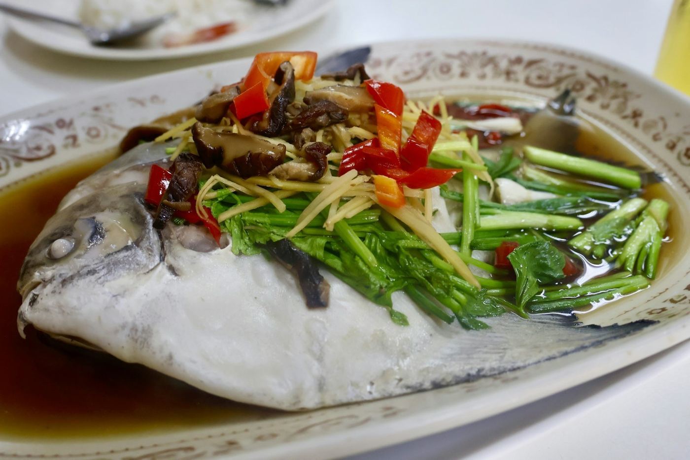 Gedämpfter Fisch nach Teochew-Art